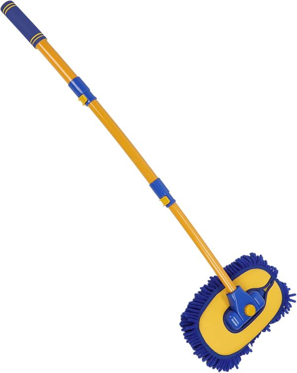 Car Wash Brush with Telescopic Long Handle, Super Absorbent Soft Microfiber, Multipurpose Car Cleaning Mop for Vehicles, Windows, Air Conditioners and More - Image 2