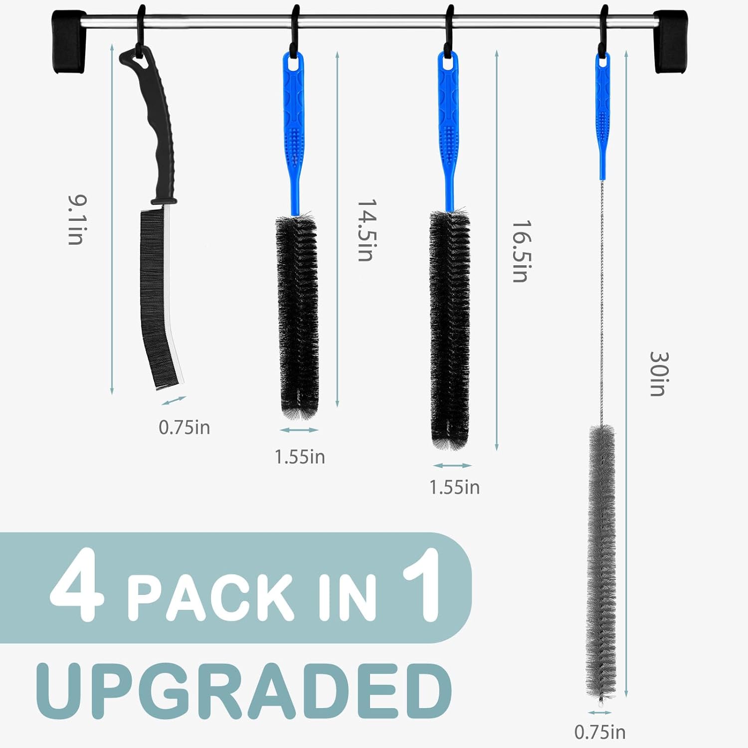 Dryer Cleaning Brush Vent Cleaner, Refrigerator Coil Cleaning Brush Clothes Trap Duct Remover, Crevice, Home Washer Cleaning Tool Set - Image 2