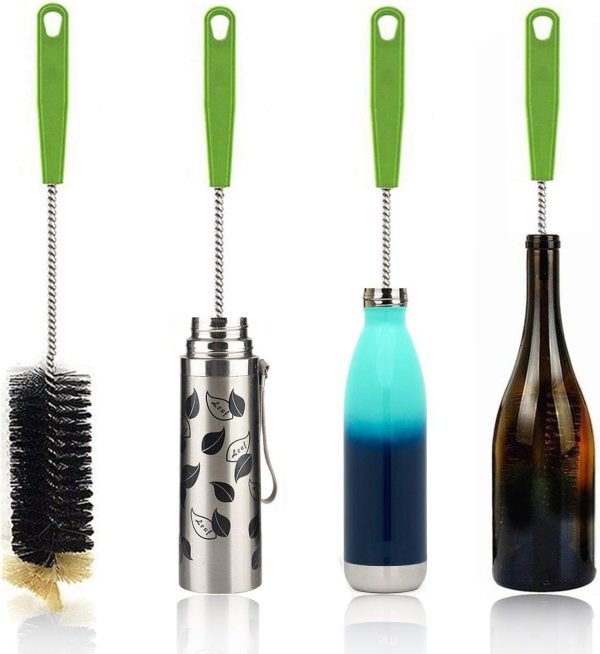 7 Pack Bottle Brush Cleaning Set with Long Handles for Cleaner Bottles, Cups, Pipes, Straws, air Conditioner Outlet and More - Image 2