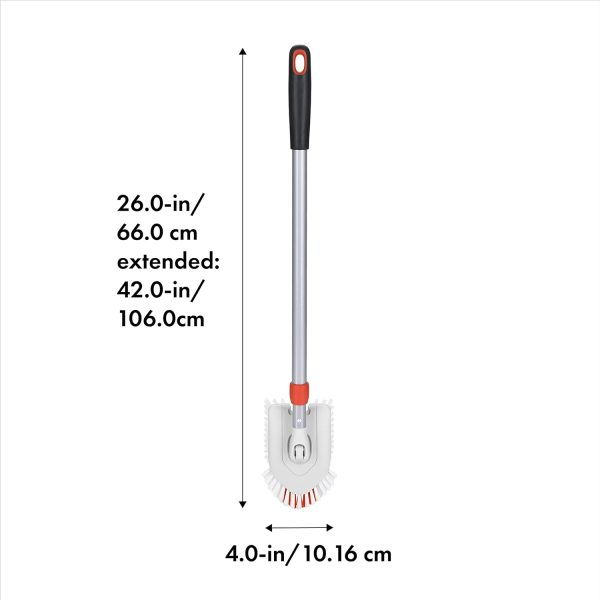 s Extendable Tub & Tile Brush,Orange - Image 2