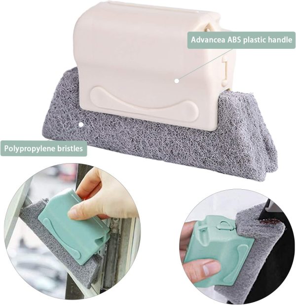 8 Pcs Hand-held Groove Gap Cleaning Tools,Door Window Track Cleaning Tools Groove Corner Crevice Cleaning Brushes for Sliding Door/Tile Lines/Shutter/Car Vents/Air Conditioner/Keyboard - Image 2